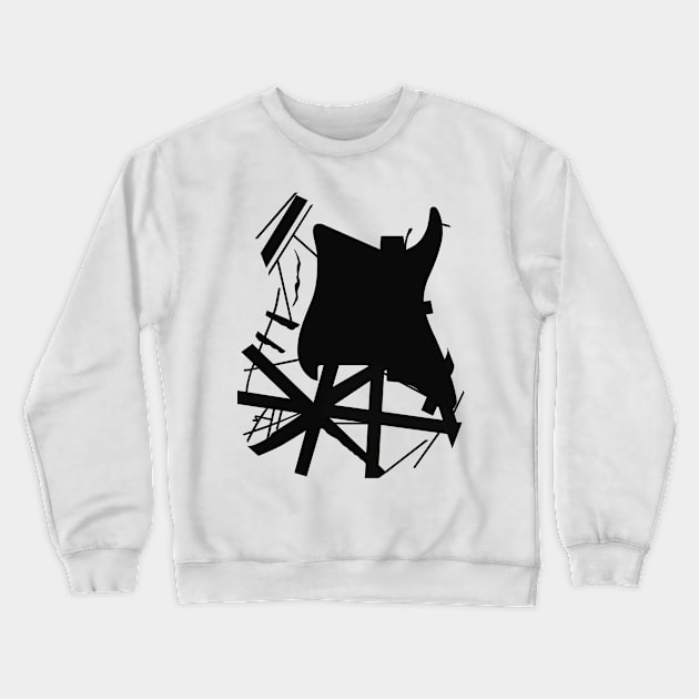 White guitar Crewneck Sweatshirt by Squid's Store